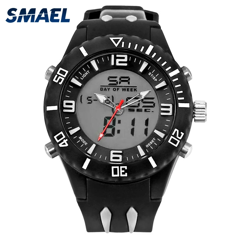 

New Military Watches Men Waterproof Dual Time Sport Watch S Shock Alloy Watch Fashion Men's Wristwatch Silicone Strap WS1043