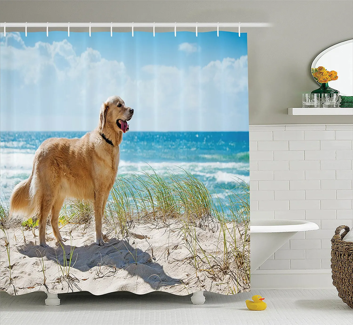 Download Scene de plage rideaux de douche For Free