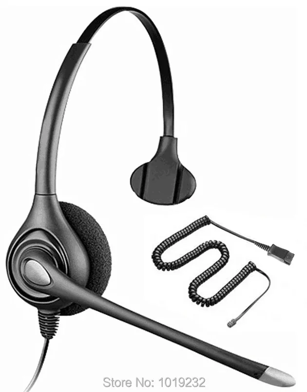 Free Shipping Mono RJ9 plug headset with Quick Disconnect cord phone