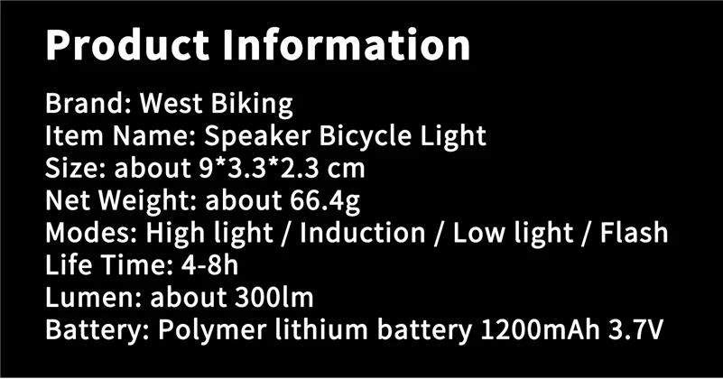 WEST BIKING велосипедный передний светильник светодиодный вспышка светильник с рогом usb зарядка индукционный велосипедный головной светильник водонепроницаемый фонарь велосипедный светильник