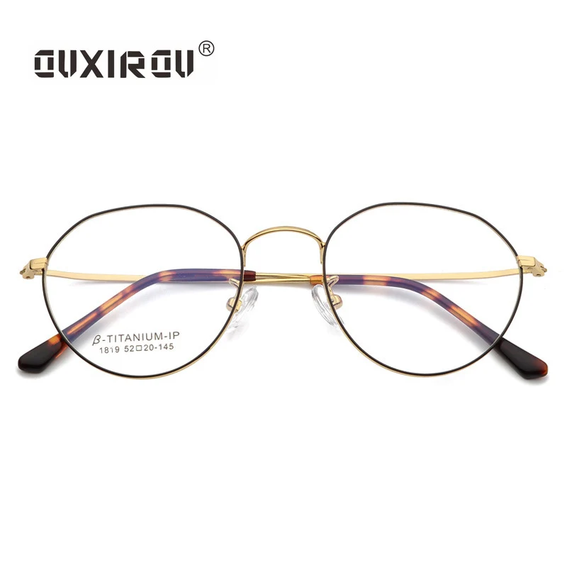 

Pure titanium Glasses Frames man woman High quality Ultralight B titanium Eyeglasses Round Optical Myopia Eyewear SQ206