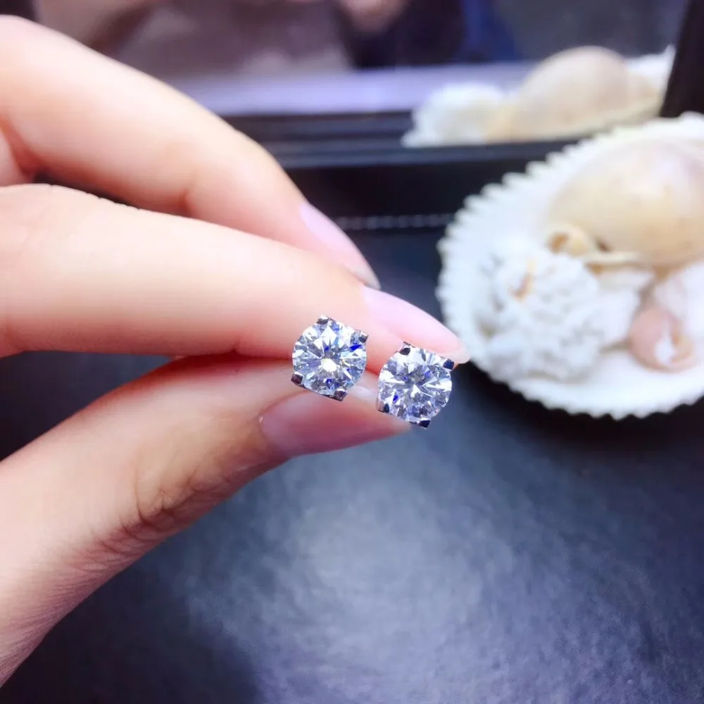 Moissanite популярный стиль рекомендации, леди уха гвозди, 925 пробы серебро, высокая твердость, алмазные заменители