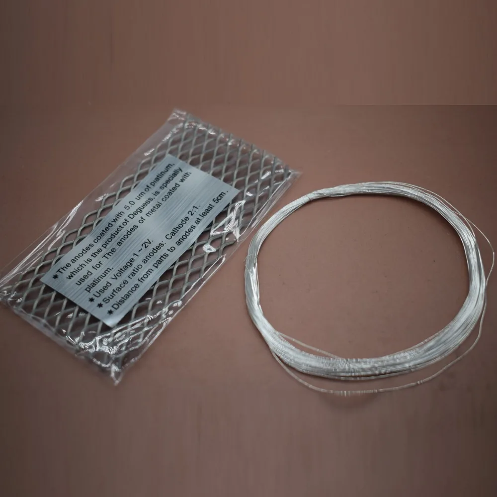

Platinized Titanium Anode plating Anode Jewelry Rhodium Palldium with Cathode Wire
