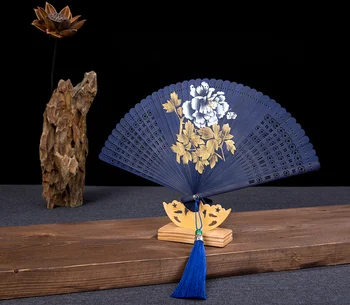

Vintage Chinese Style Bamboo Hand Pocket Fan Japanese Hollow Painted Folding Fan Light Birthday Gifts Home Party Decor LF370
