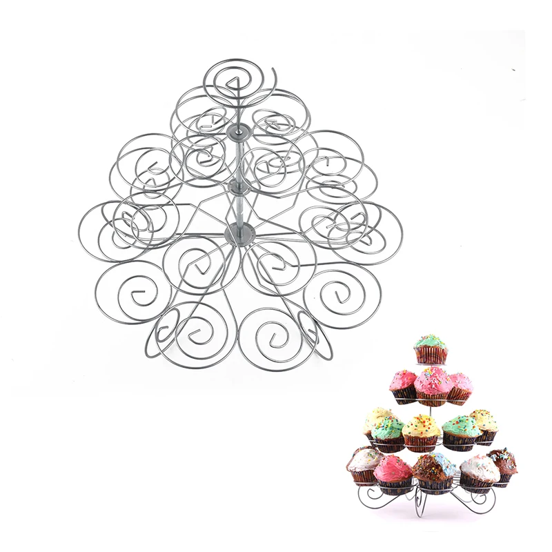 

New Stainless Steel Cake/Cupcake Holder 4 Layer Fondant Cake Stand For Wedding Party Decorating Creative Cake Baking Tools