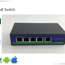 5 портов 48V 4 PoE инжектор питания по Ethernet переключатель 78W IEEE802.3af/at 1,2+/3,6-с адаптером питания для ip-камеры видеонаблюдения