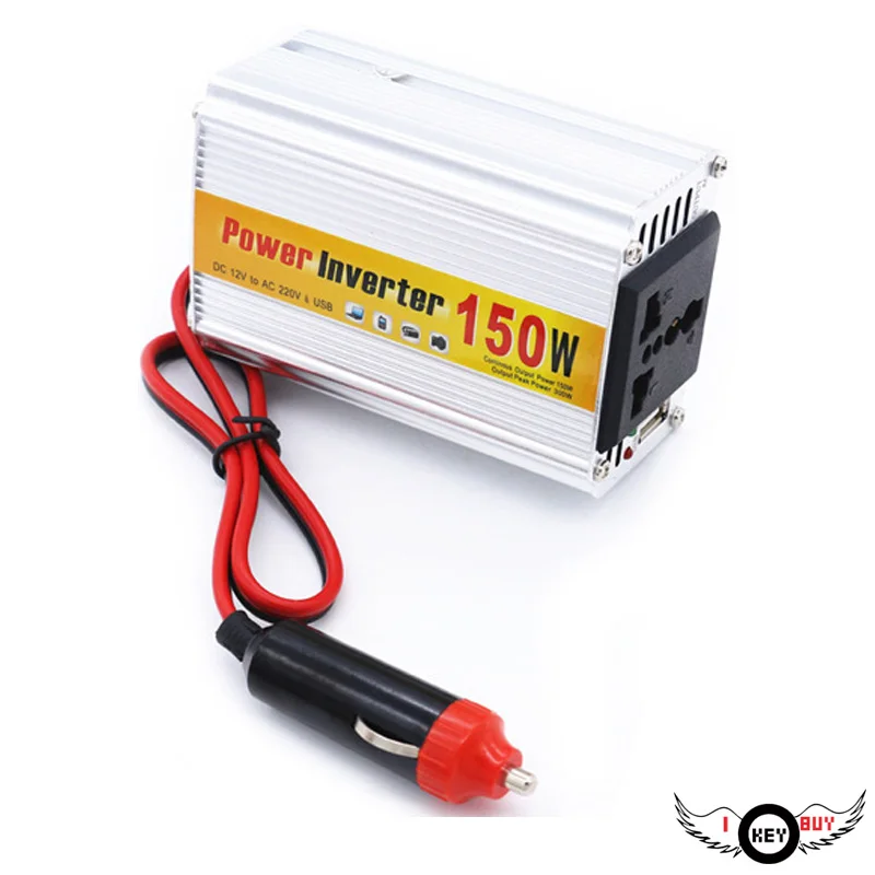 I Key Buy High-Quality 150W Car Power Inverter Converter Voltage Inverters 12V to 220V Modified String Wave Cigarette Iighter