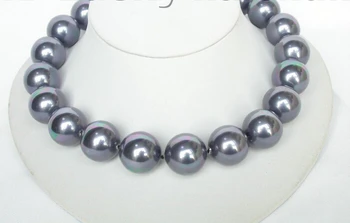 

Hot sale A>20mm round Multi Color south sea shell pearls necklace a 6.08
