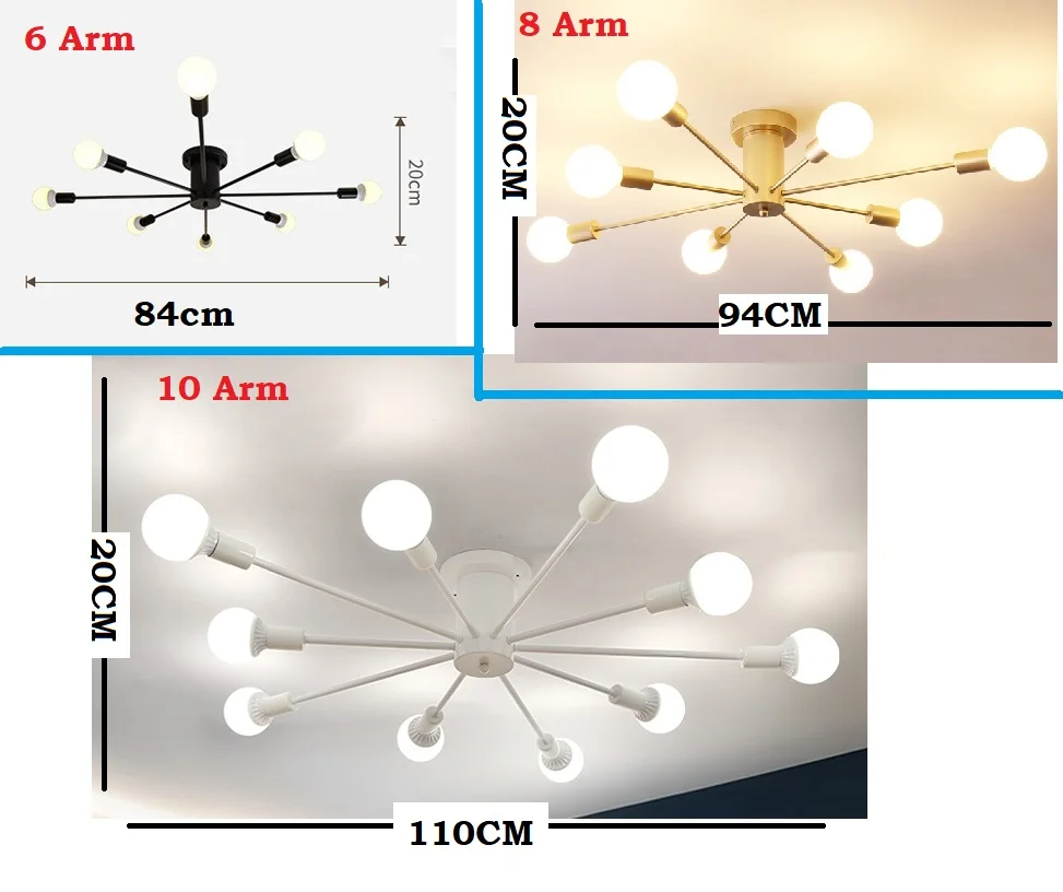  Ceiling Lights Living Room bedroom Light Restaurant lamps Bedroom Modern Simple Iron Ceiling lighti - 32935986138