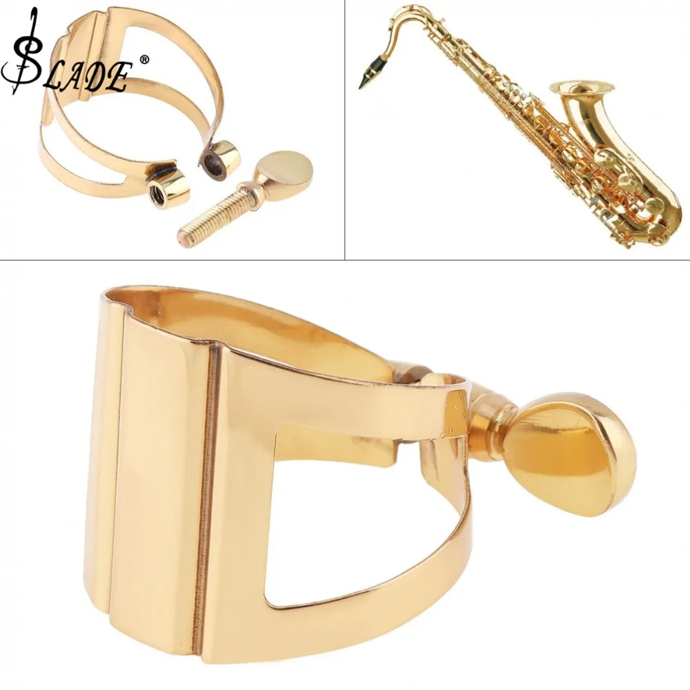 Alto Saxophone Mouthpiece Ligature Gold plated Brass Ligature Fastener