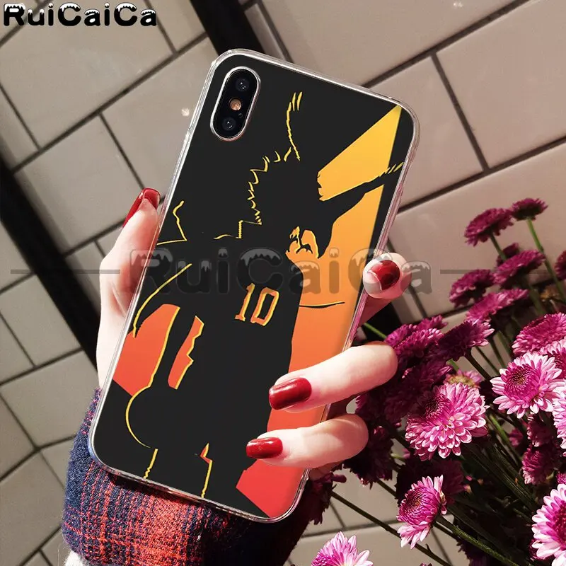 RuiCaiCa Haikyuu Хината атак аниме ТПУ Мягкий силиконовый чехол для телефона для iPhone X XS MAX 6 6S 7 7plus 8 8Plus 5 5S XR - Color: A12