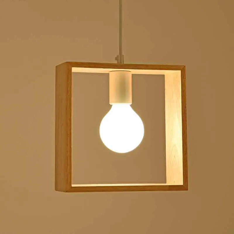 Звездное пожелание, скандинавские геометрические деревянные подвесные лампы с держателем, дизайнерский деревянный кухонный обеденный креативный светильник