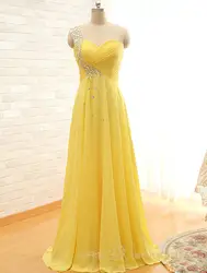 Новое поступление пикантные вечерние Высокая талия желтый Империя беременная женщина платье подружки невесты для Свадебная Вечерние