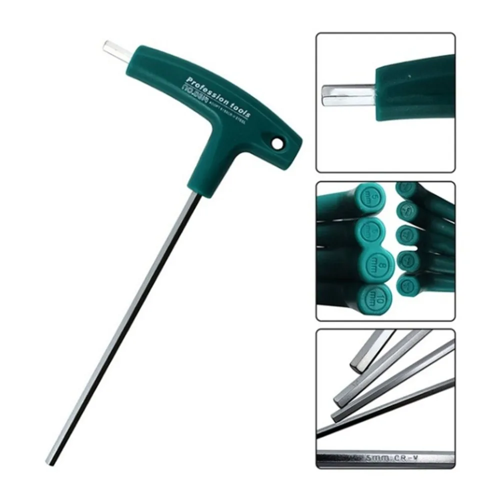 

New Arrival T Type Hex Key Allen Wrench Set With Handle Ball For Bike Car Tool Drop Shipping