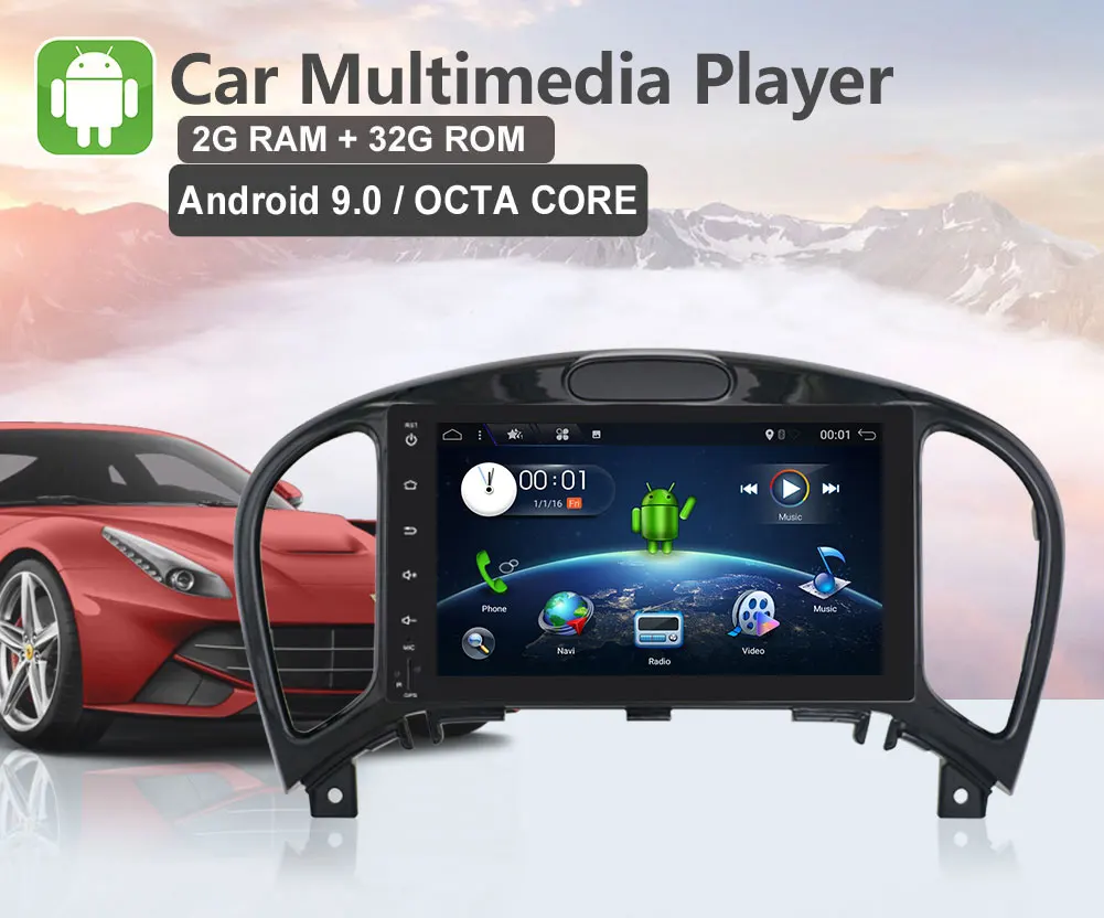 32G ПЗУ Восьмиядерный 8 "в тире 2 Din Android 9,0 автомобильный стерео gps для Nissan Juke Авто Радио FM RDS Wi-Fi BT навигационная камера
