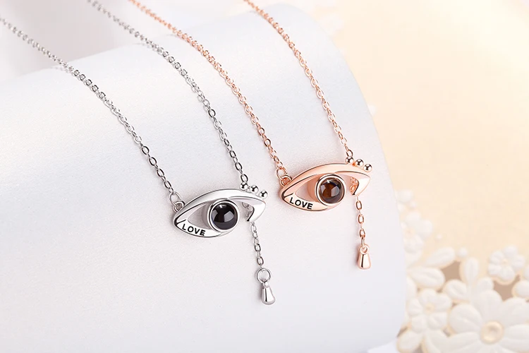 sterling sivler 100 language i love you eye pendant necklace 04