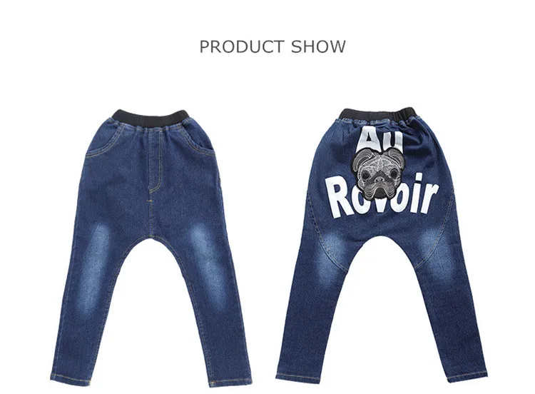 3-12 y boys jeans harem pants fashion kids jeans for boy denim pant cartoon dog print children trousers spring autumn clothes (14)