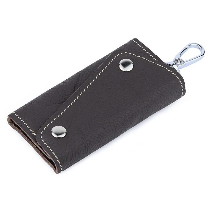

New Vintage 100% Genuine Leather Key Wallet Women Keychain Covers Zipper Key Case Bag Men Key Holder Housekeeper Keys Organizer