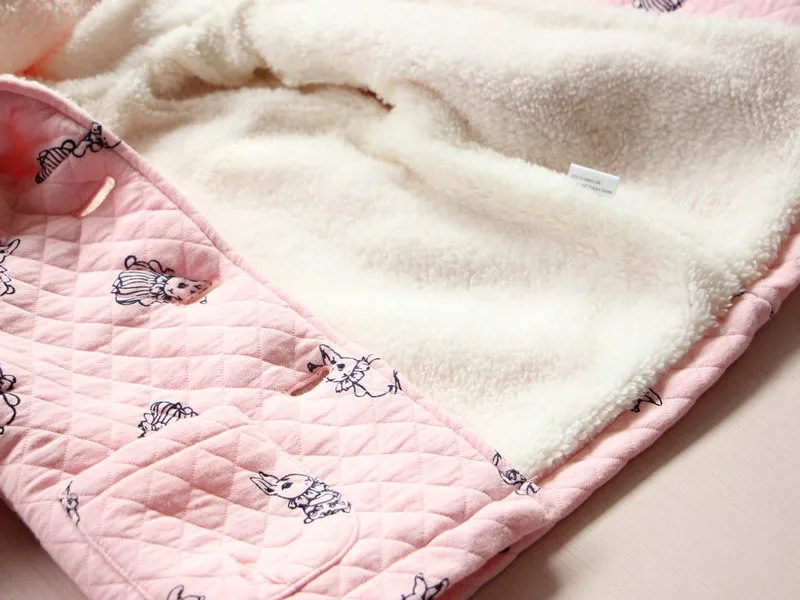 BibiCola/пальто для девочек с капюшоном и милым кроликом; сезон весна-осень-зима; теплая детская куртка; Верхняя одежда; одежда для детей; топы для малышей; пальто для девочек