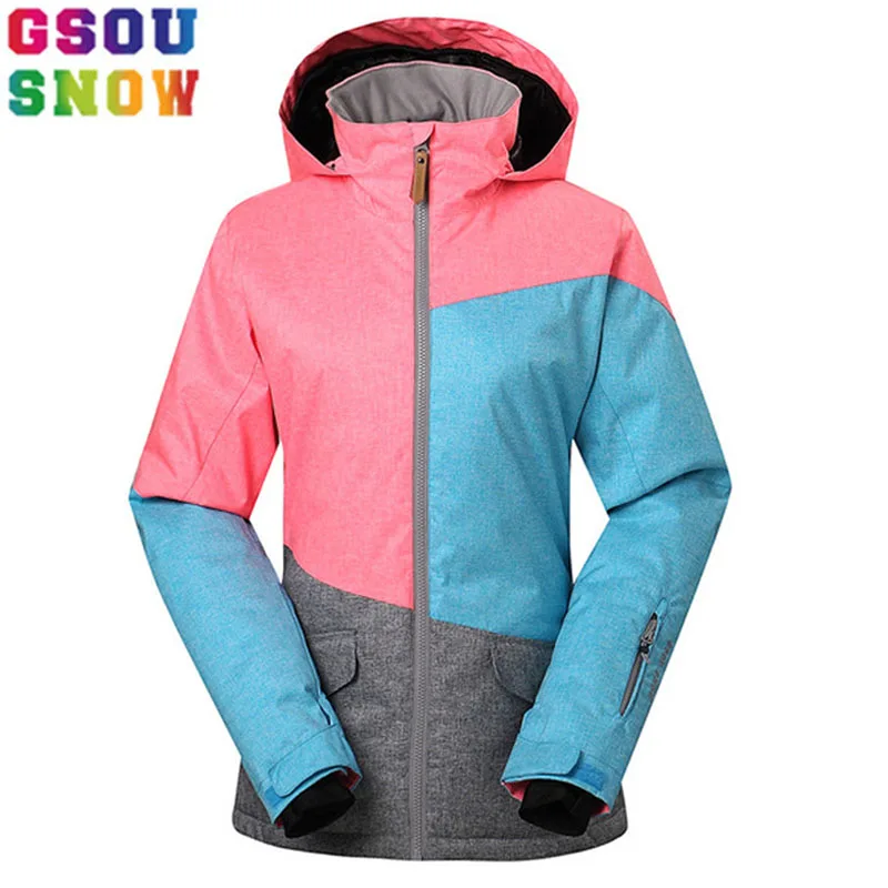 GSOU SNOW Brand Ski Jacket Women Winter Snowboard Jacket Waterproof 10K