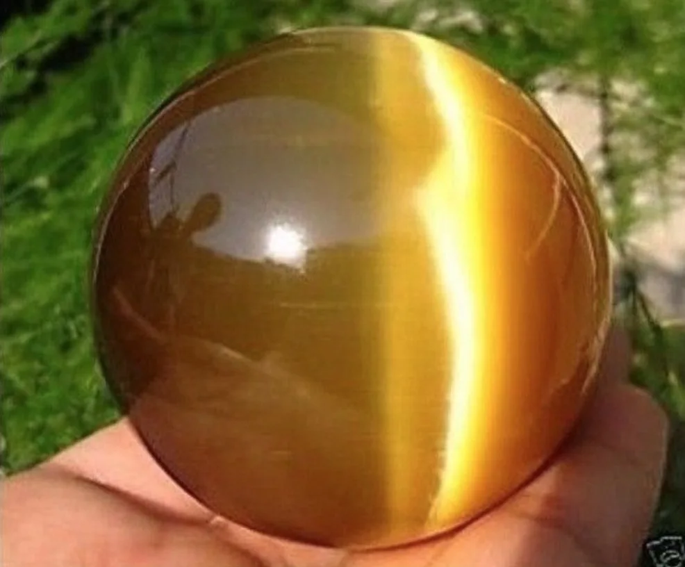 

Beautiful ASIAN QUARTZ TIGER EYE CRYSTAL HEALING BALL SPHERE 40MM + STAND