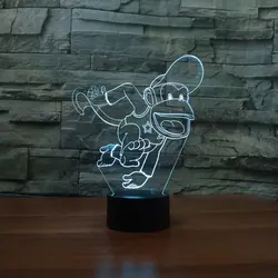 Творческий светодиодный подарок 3D забавные обезьянки светильник Домашний Декор видения Lampara настольная лампа USB 7 цветов Изменение для сна