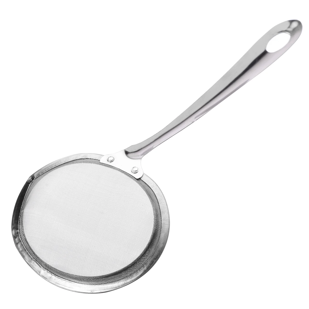 New Stainless Steel Long Handle Fine Mesh Wire Strainer Food Soup Filter Residue Colander Scoop Oil Skimmer Kitchen Scoop Tool