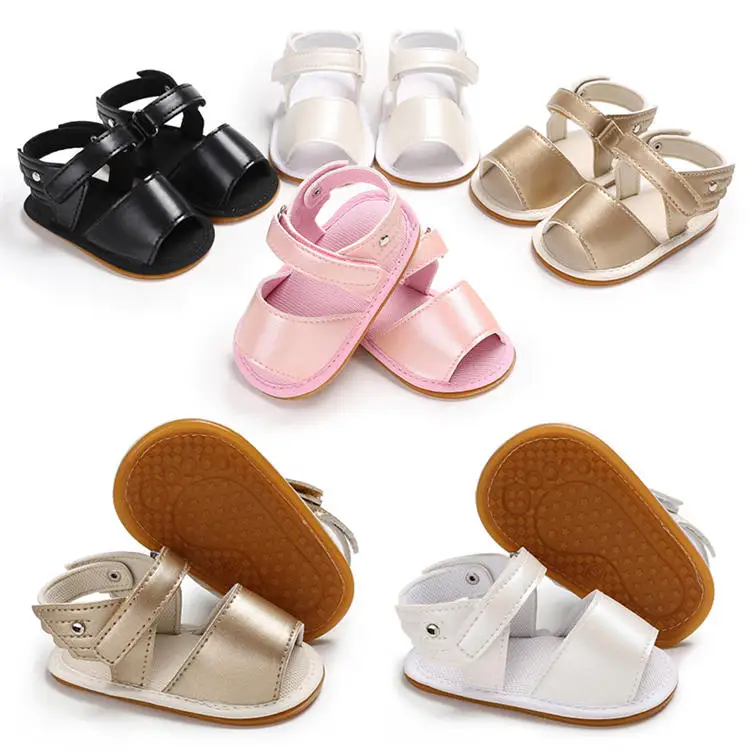 Infant Baby Shoes Girl Sandals Rubber Soft Sole Anti-Slip Summer Pu Wing Newborn First Walker New Fashion Crib Shoes