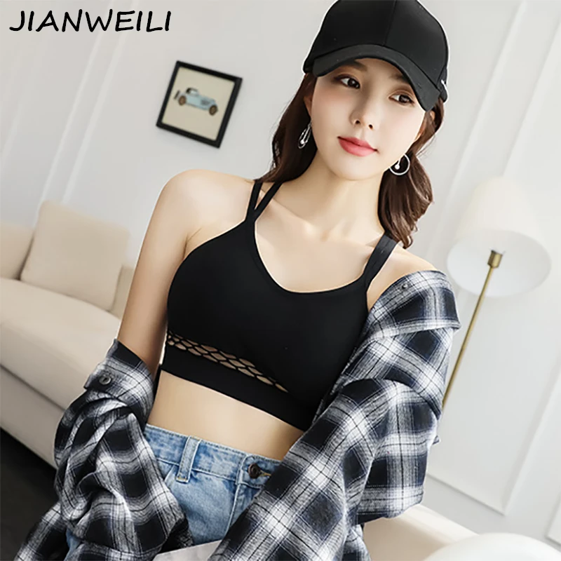 Jianweili Summer Sexy Crop Top Tank Women Camis Harajuku Short Tees