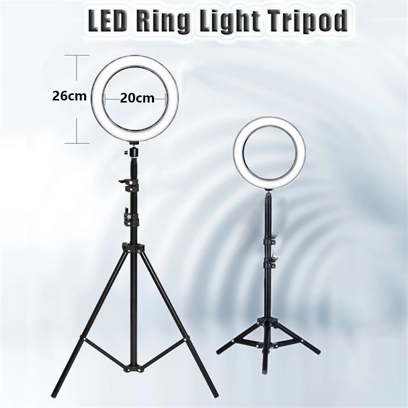 8-25CM-Photography-LED-Selfie-Ring-Light-three-speed-cold-and-warm-stepless-Lighting-Dimmable-with (1)