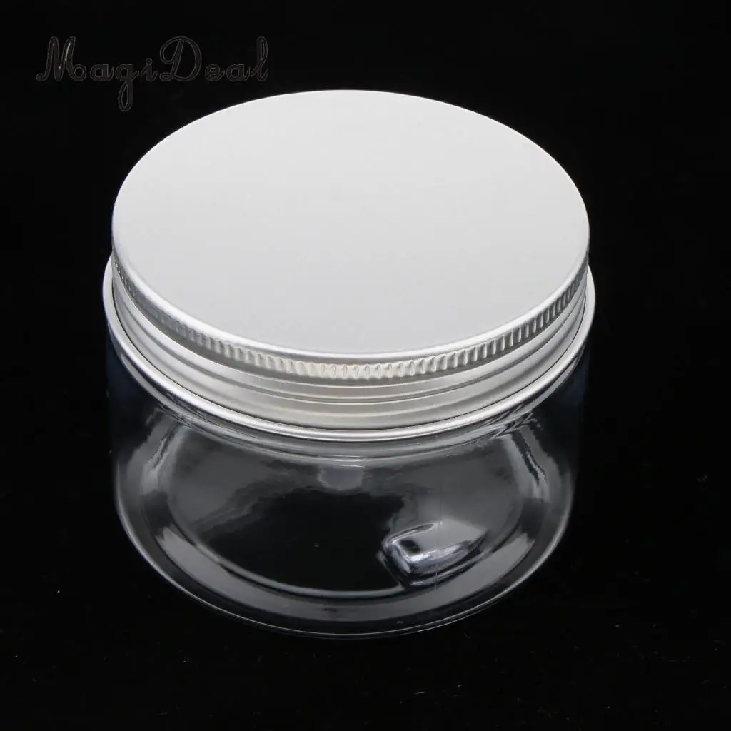 10pcs 30-120ML PET Plastic Empty Cosmetic Container Case with Aluminum Caps Cream Lotion Box Ointments Bottle Makeup Pot Jars
