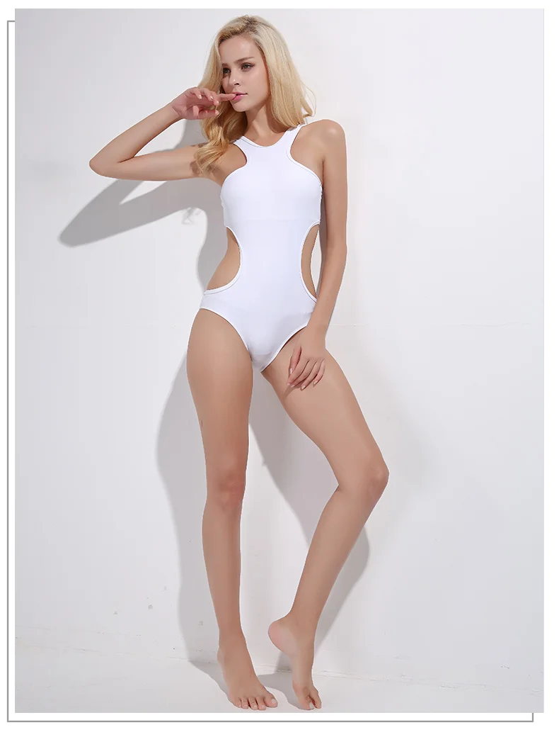 white bathing costume