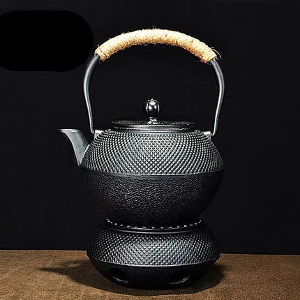 

Japan Cast Iron Pot Tea Cooker Charcoal Stove Insulation Candles Alcohol Heating Kung Fu Tea Kettle Health Teapot 1200ml