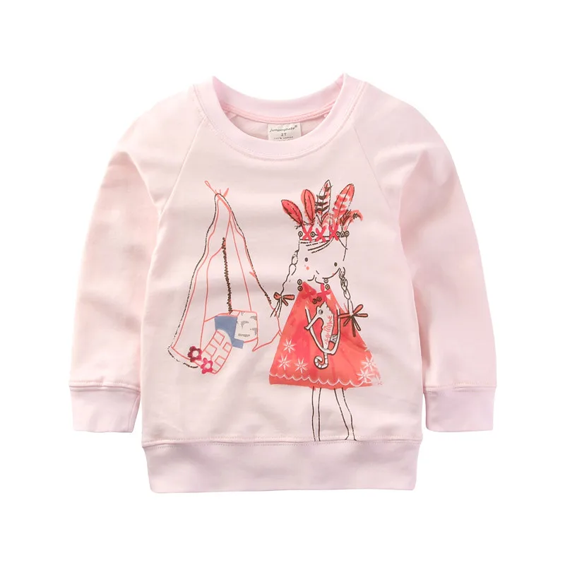 2016 New Children Girls Cotton Spring Autumn Sweatshirts Clothing Kids Long Sleeve T-Shirt For Jumpingbaby Brand Cartoon Hoodies25