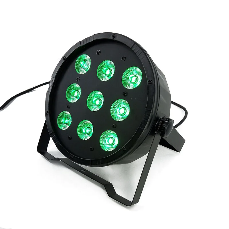 

8pcs/lot Wireless Remote Control LED The brightest 7 dmx Channels Led Flat Par 9x12W RGBW 4IN1 Fast Shipping
