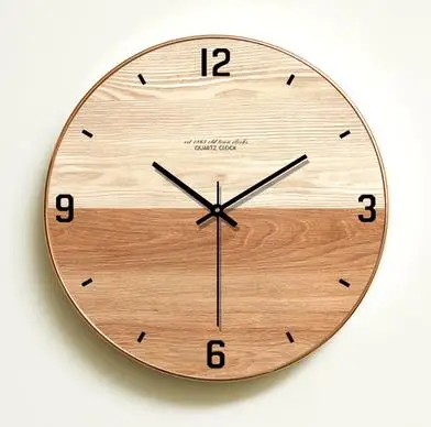 Большие настенные часы современный дизайн бесшумные деревянные настенные часы для гостиной модные бесшумные настенные часы украшение дома relojes de pared - Цвет: COLOR 2