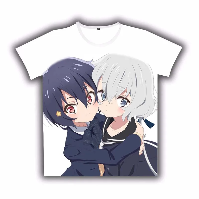 Футболка аниме ZOMBIE LAND SAGA Minamoto Sakura Hoshikawa Lily Cute cosplay белые футболки топы с короткими рукавами повседневные Летние подарки для фанатов