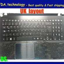 Wellendorff Ноутбук Упор для рук верхний чехол для ACER V5-572g V5-573g V5-552G UK Клавиатура верхняя крышка(органические светодиоды) с сенсорной панелью, черный