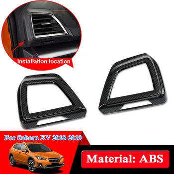 

Car Styling 2pcs ABS Chrome For Subaru XV 2018 2019 Two Sides Dashboard Outlet Sequins Internal Decorations Cover Car Stickers