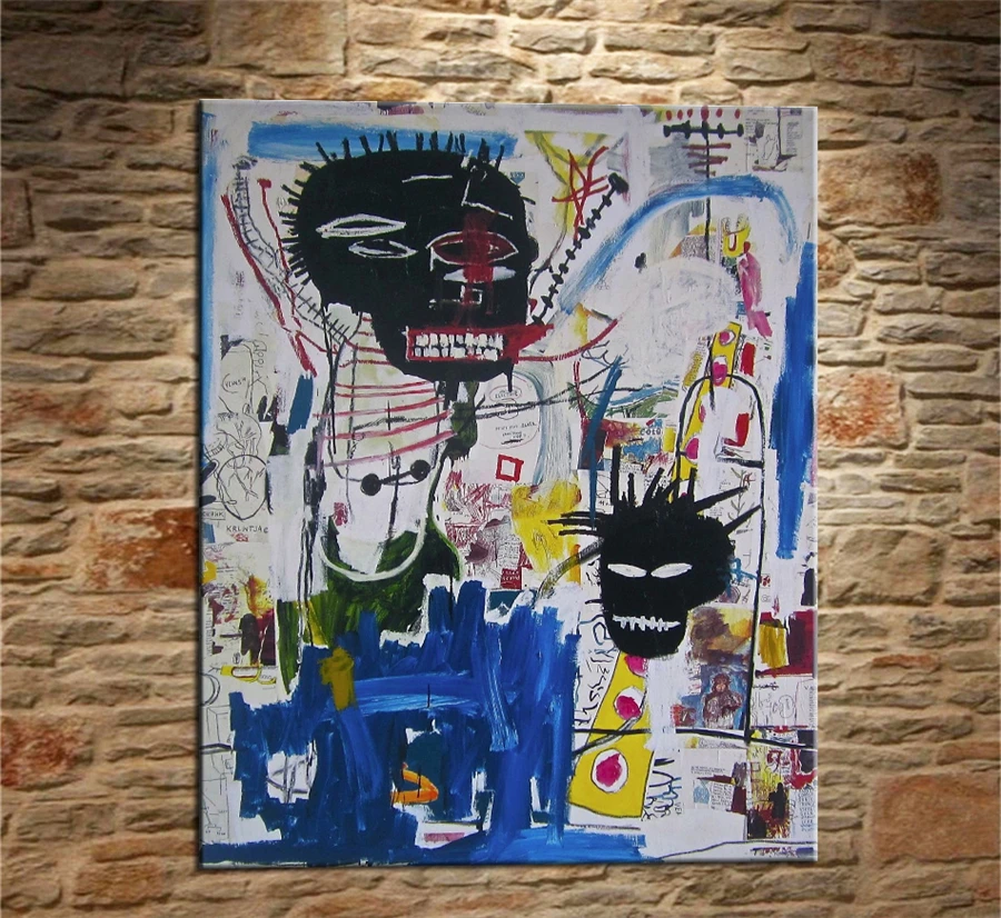 Жан Мишель без названия граффити 1 панель абстрактная стена книги по искусству картина маслом плакат напечатанная Картина на холсте для гостиная домашний Декор#26