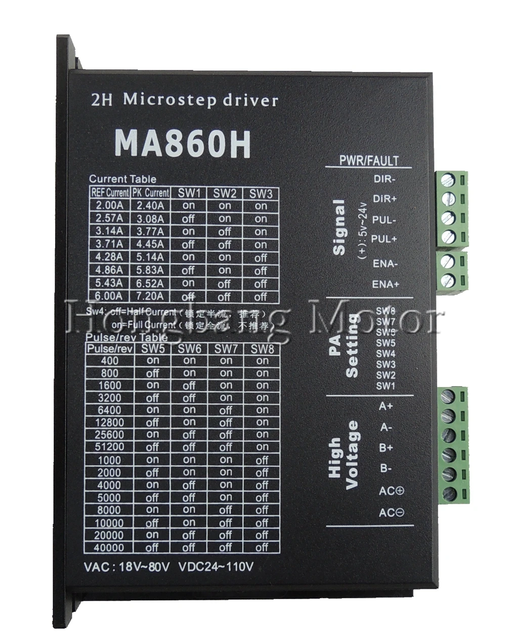 MA860H ЧПУ Драйвер шагового двигателя 24-110VDC 256 подразделение заменить leadshine MA860H 2 фазы 18-80VAC 7.2A для NEMA23 NEMA34 двигателя