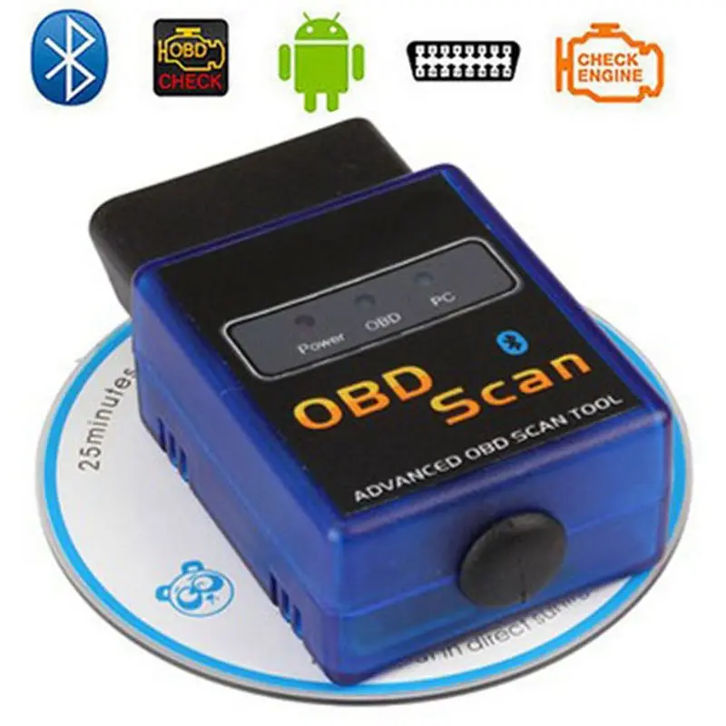 

ELM327 Bluetooth Mini OBD II / OBD 2 Scanner Automotivo Escaner Car Code Reader Diagnostic-Tool, Support Android