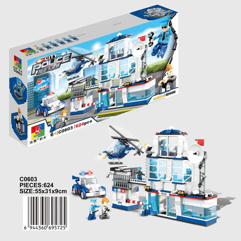 C Models Building toy Compatible with Lego C0601-0603 Police Station Blocks Toys Hobbies For Boys Girls Model Building Kits C Models Building toy Compatible with Lego C0601-0603 Police Station Blocks Toys Hobbies For Boys Girls Model Building Kits