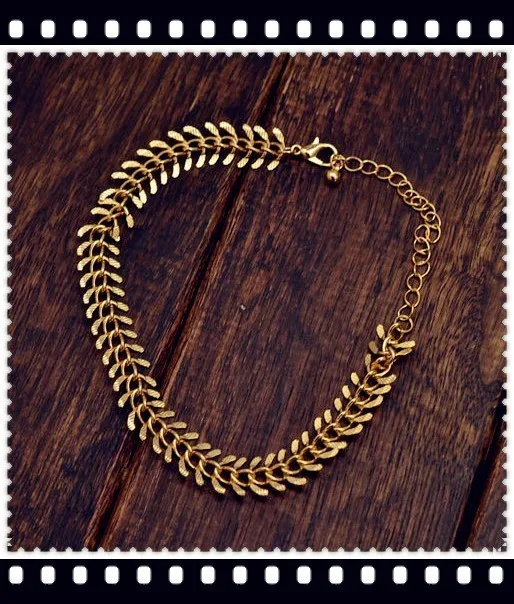 New Fashion foot jewelry chain link Anklets nice gift for women gril wholesale(mix order) AN09