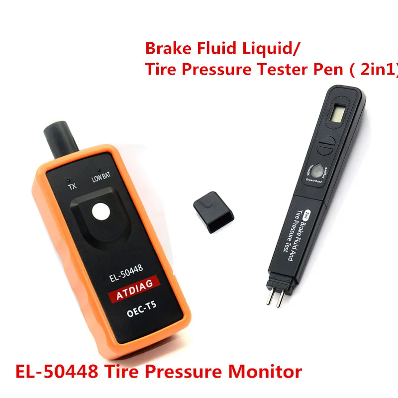 EL50448 датчик давления в шинах и тестер тормозной жидкости 2in1TPMS EL-50448 инструментов для G-M серии OBD 2 автомобиля - Цвет: as pciture