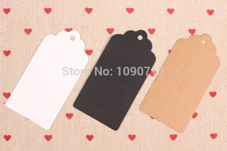 

Free Shipping 100Pcs/lot Retro Kraft Tags Blank Square Paper Cards Clothing Label Mark Card Baking Listing Party Gift Deco