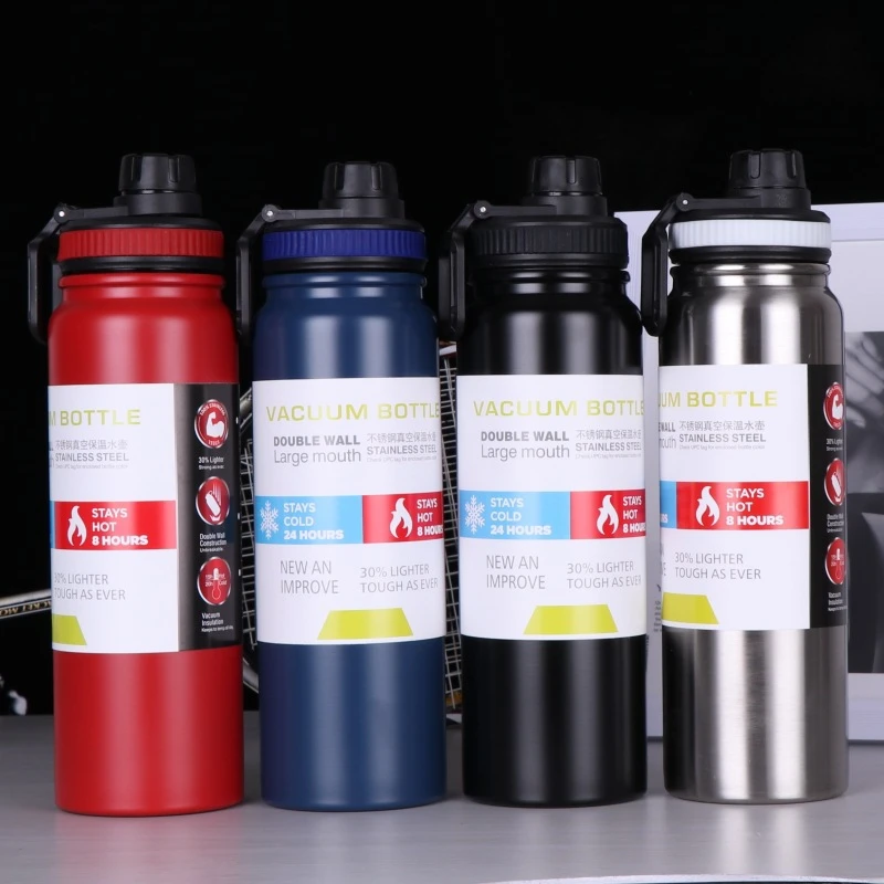 600ml 800ml Stainless Steel Vacuum Flasks Thermoses Cup Double Wall Large Capacity Portable Outdoor Sport Thermal Vacuum Bottle