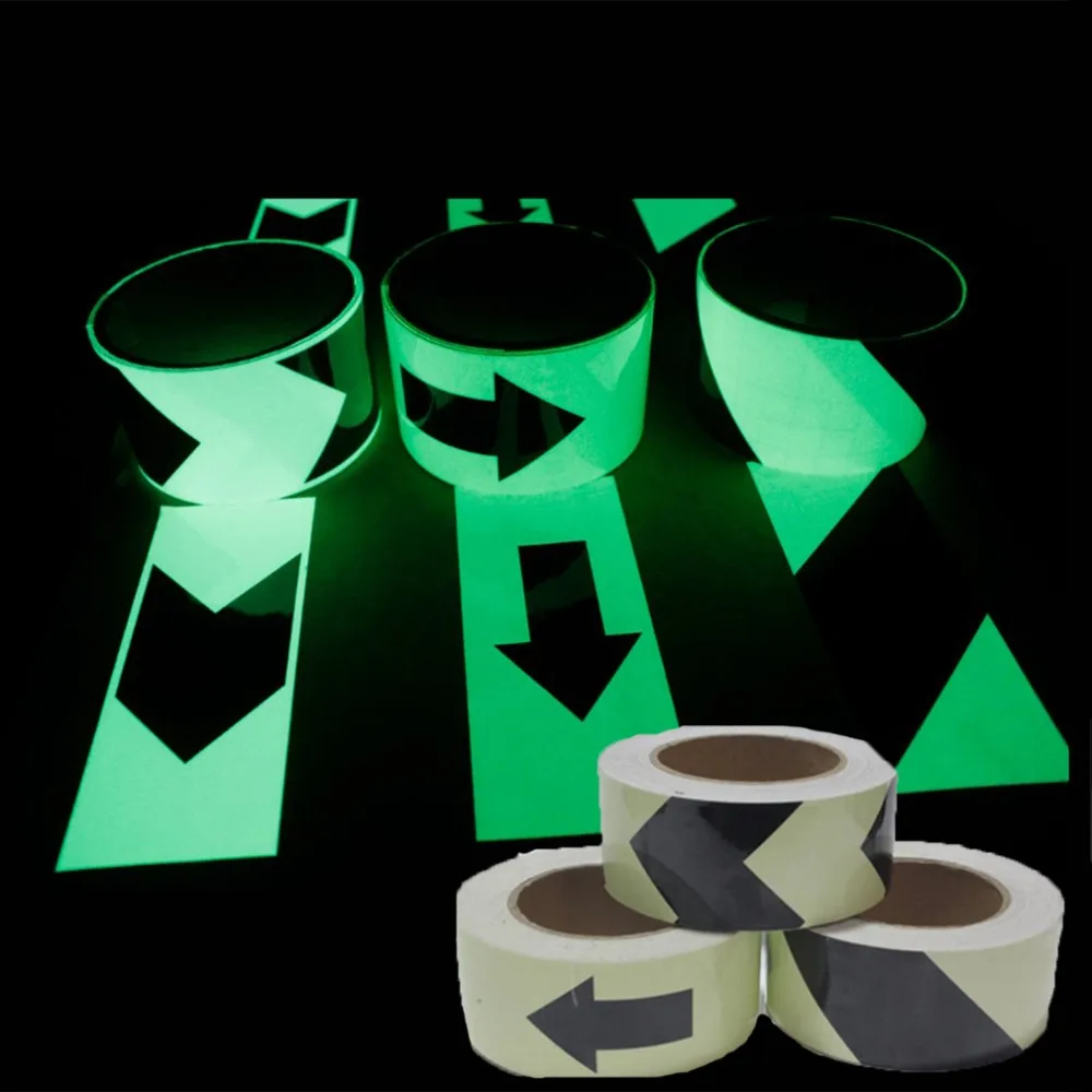 

Self-adhesive Luminous Tape Glow In The Dark Stage Striking Warning Tapes Strip Sticker Emergency Lines For Traffic safety