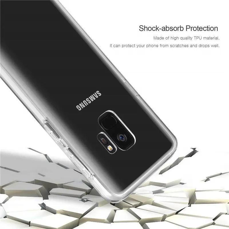 Для Samsung S10 S9 S8 + S7 S6 Note 10 Plus 9 8 тонкий 360 полноразмерный Чехол Мягкий ТПУ силиконовый