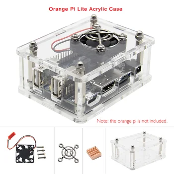 

Orange Pi Lite Acrylic Case with Fan Copper Heatsink Kit, Transparent Protective shell/ Enclosure for Orange Pi Lite
